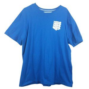 Nike Unisex Adult Graphic Tee Shirt Reg. Fit Crew Neck Short Sleeve Blue Cotton